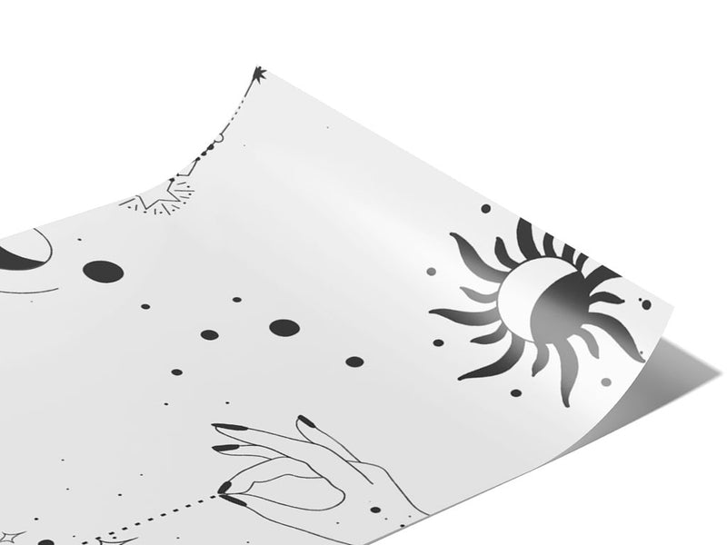 Black Suns Astrology Vinyl Wrap Pattern~Rwraps Series 914 Digitally Printed Vinyl Wrap~0