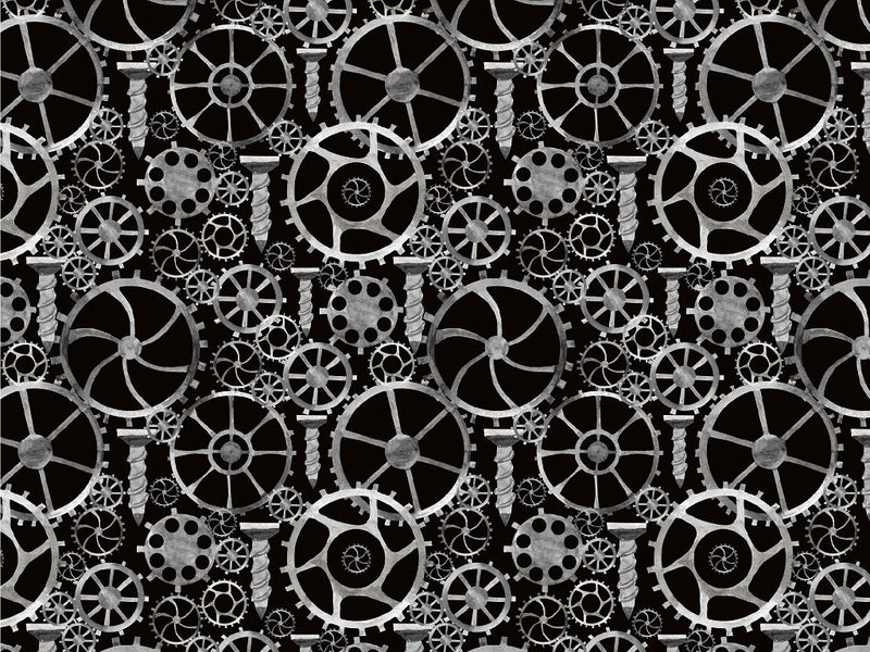 Black Tools Steampunk Vinyl Wrap Pattern~Rwraps Series 914 Digitally Printed Vinyl Wrap~0