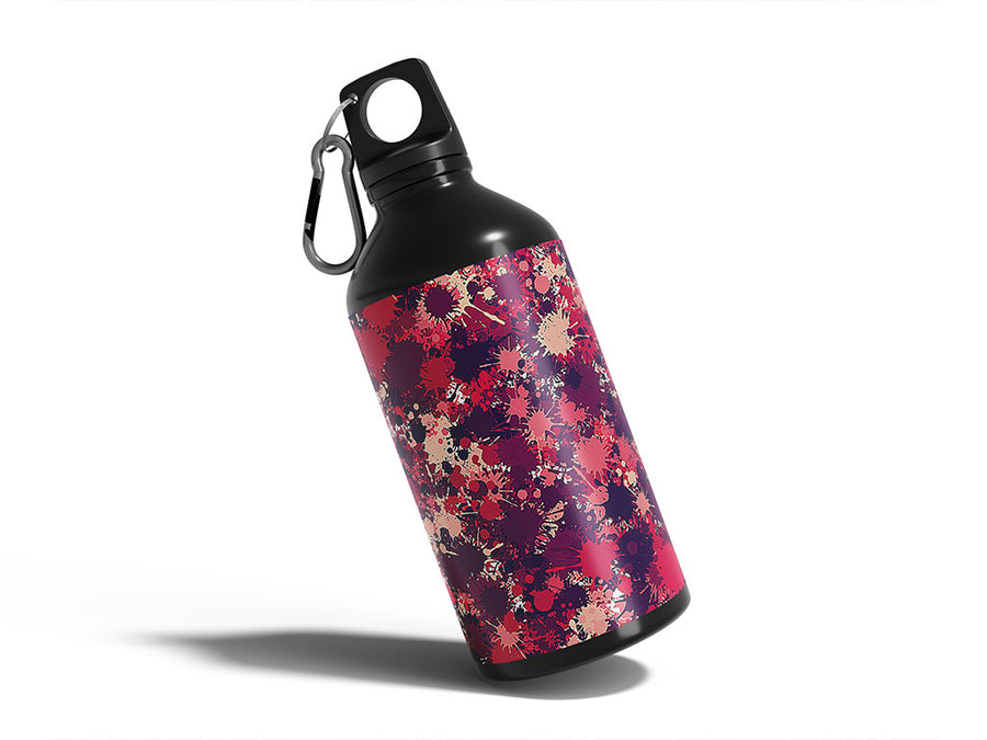 black velvet paint splatter Water Bottle DIY Stickers