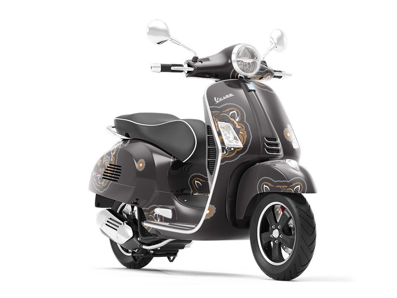 Black Vengeance Animal Vespa Scooter Wrap Film