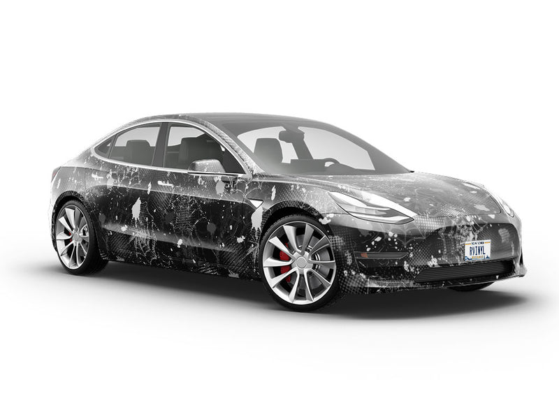 Black Webs Graffiti Vehicle Vinyl Wrap