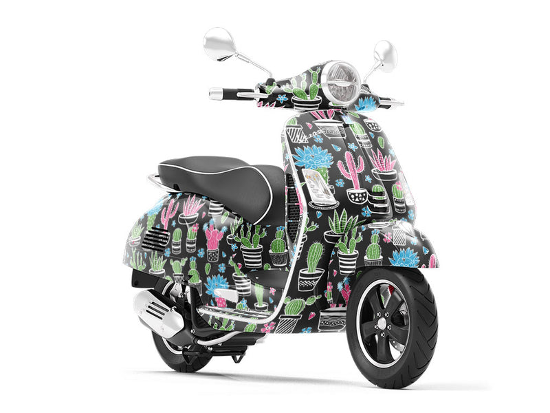 Blacklight Bonanza Cacti Vespa Scooter Wrap Film