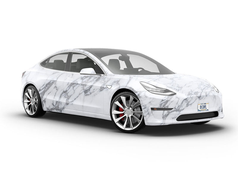 Blanco Carrara-White Marble Vehicle Vinyl Wrap