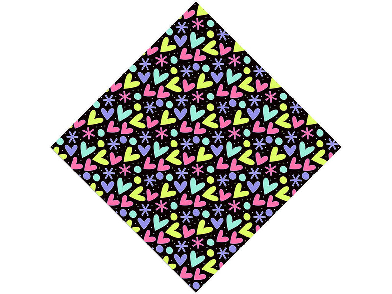 Blazing Fireworks Heart Vinyl Wrap Pattern