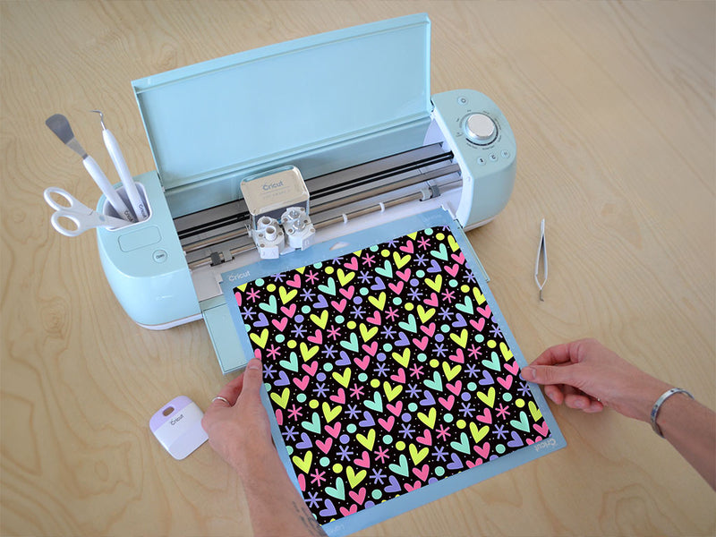 blazing fireworks heart Cricut Compatible Vinyl