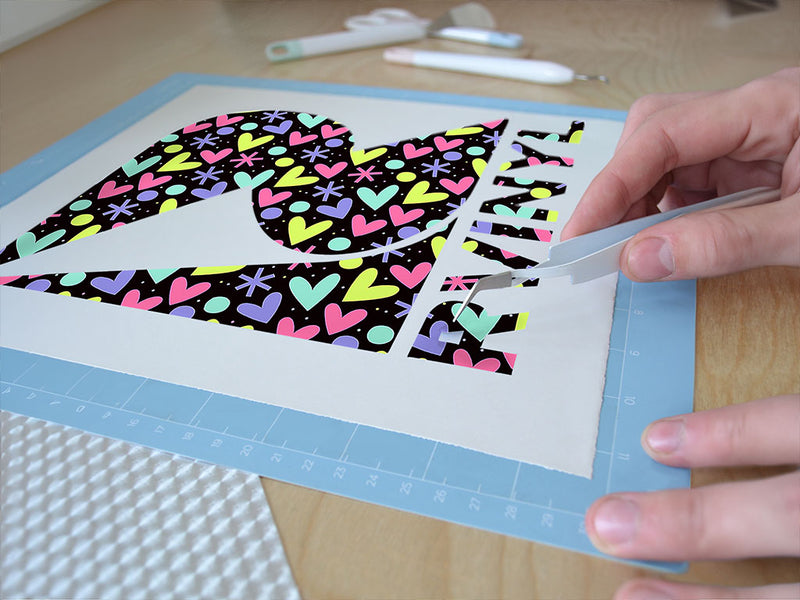 blazing fireworks heart Easy Weed Craft Vinyl