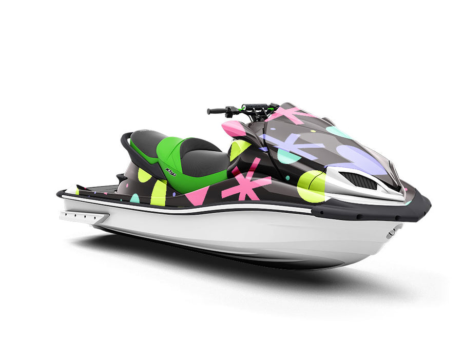 Blazing Fireworks Heart Jet Ski Vinyl Customized Wrap