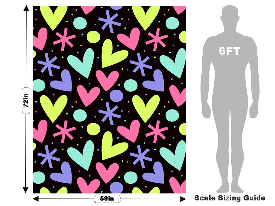 Blazing Fireworks Heart Vehicle Wrap Scale~Rwraps Series 914 Blazing Fireworks Heart Measurements~1