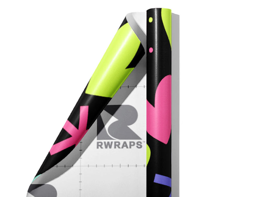 Blazing Fireworks Heart Wrap Film Sheets~Rwraps Series 914 Blazing Fireworks Heart Scrolled Sheet~3