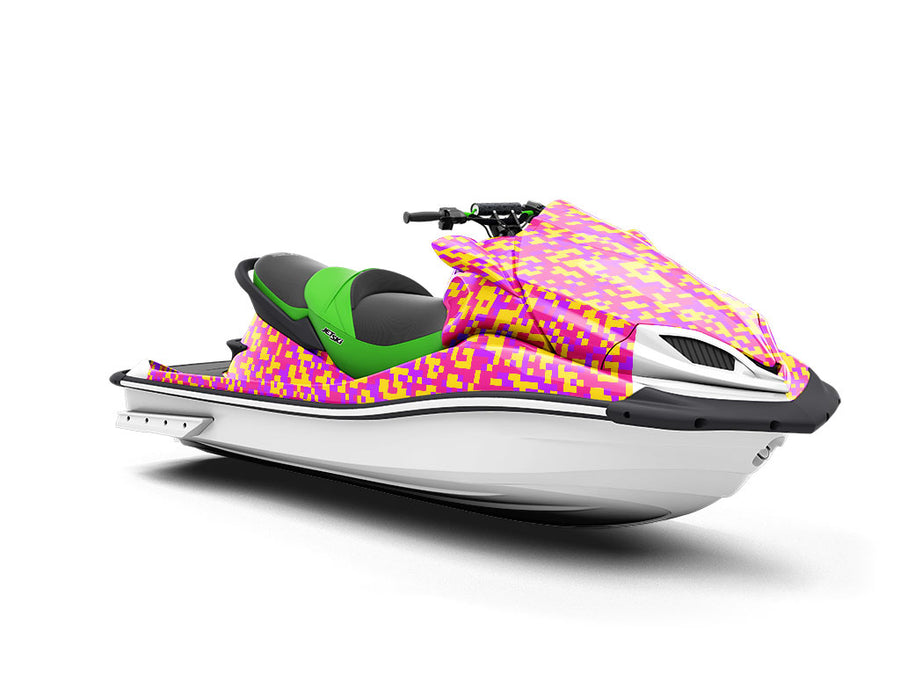 Bleeding Sun Pixel Jet Ski Vinyl Customized Wrap