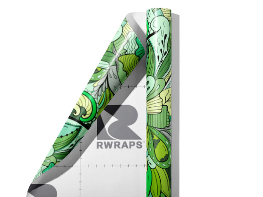 Blessed Island Floral Wrap Film Sheets~Rwraps Series 914 Blessed Island Floral Scrolled Sheet~3