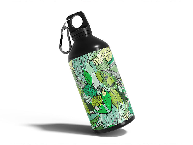 blessed island floral Water Bottle DIY Stickers