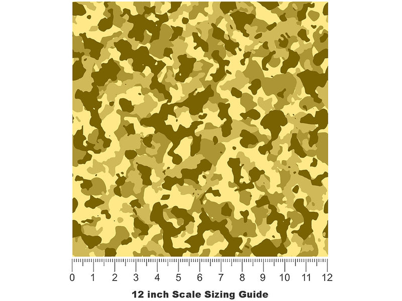 Blonde Cover Camouflage Vinyl Film Pattern Size 12 inch Scale~Rwraps Blonde Cover Camouflage Sizing Chart~3