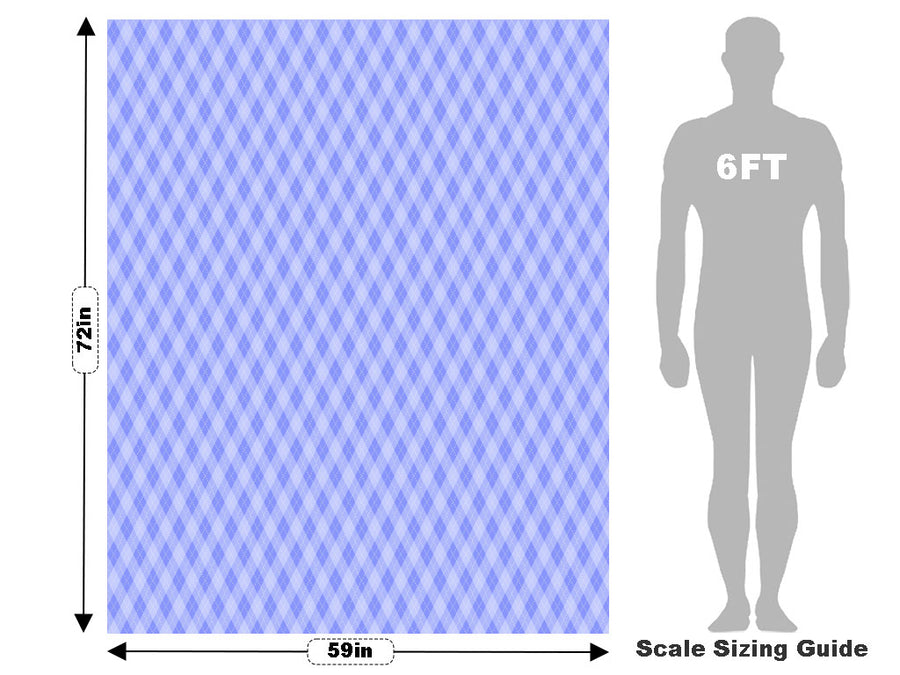 Blooming Periwinkle Argyle Vehicle Wrap Scale~Rwraps Series 914 Blooming Periwinkle Argyle Measurements~1