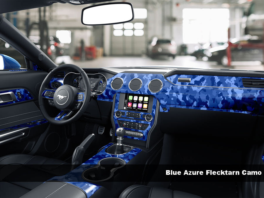 Blue Azure Flecktarn Camo Dash Kit Finish