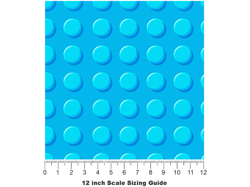 Blue Brick Toy Room Vinyl Film Pattern Size 12 inch Scale~Rwraps Blue Brick Toy Room Sizing Chart~2