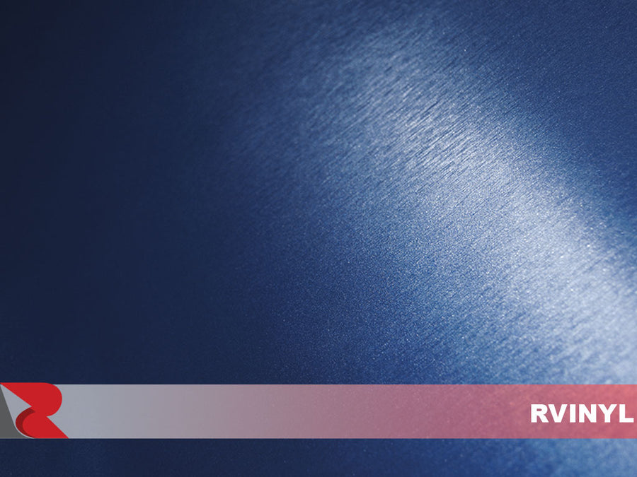 Blue Brushed Aluminum Wrap Film