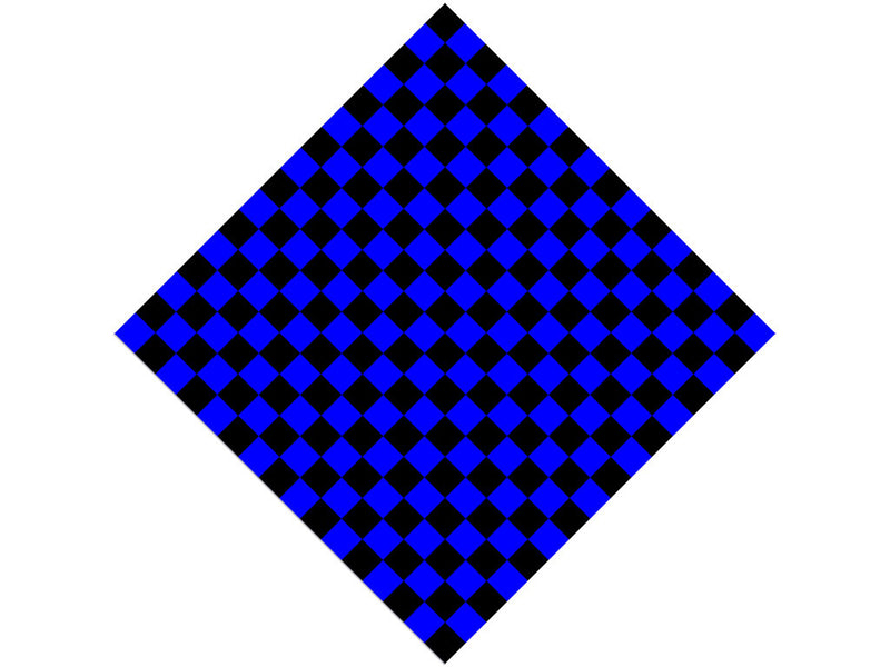 Blue Checkered Vinyl Wrap Pattern
