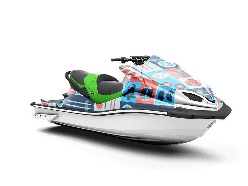 Blue Chopsticks Food Jet Ski Vinyl Customized Wrap
