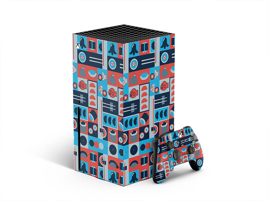 blue chopsticks japanese XBOX DIY Decal