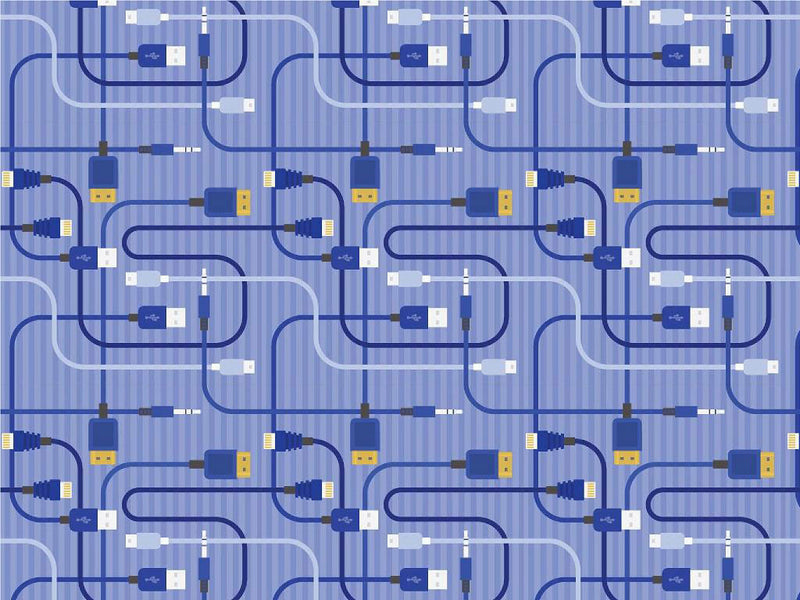 Blue Cords Technology Vinyl Wrap Pattern~Rwraps Series 914 Digitally Printed Vinyl Wrap~0