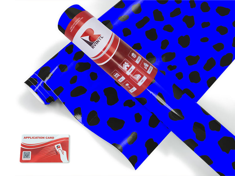 blue dalmation animal print Craft Vinyl Roll