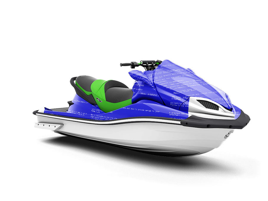Blue Death Technology Jet Ski Vinyl Customized Wrap