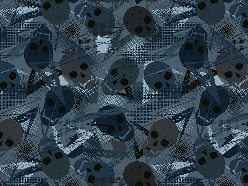 Blue Decomposition Halloween Vinyl Wrap Pattern~Rwraps Series 914 Digitally Printed Vinyl Wrap~0