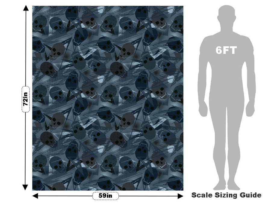 Blue Decomposition Halloween Vehicle Wrap Scale~Rwraps Series 914 Blue Decomposition Halloween Measurements~1