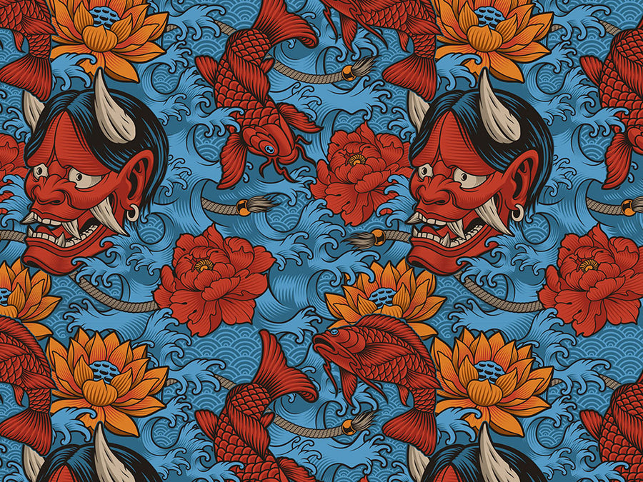 Blue Devil Japanese Vinyl Wraps~Rwraps Series 914 Digitally Printed Vinyl Wrap~0