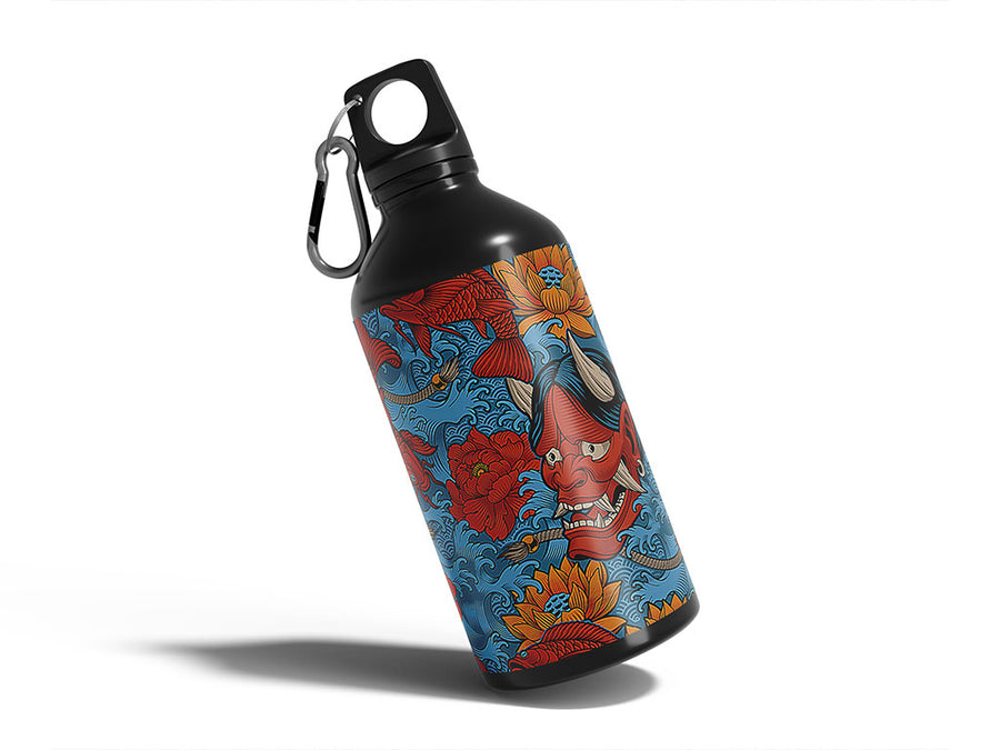 blue devil japanese Water Bottle DIY Stickers