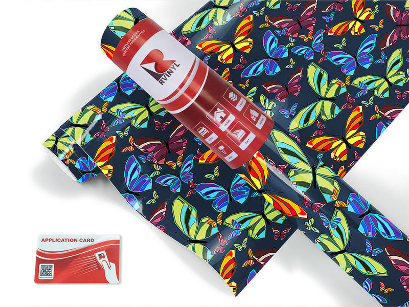 blue flutter bug Craft Vinyl Roll