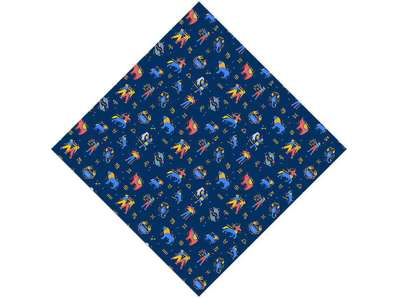 Blue Friends Astrology Vinyl Wrap Pattern