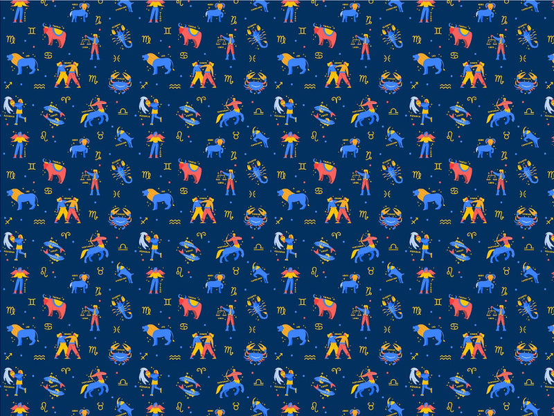 Blue Friends Astrology Vinyl Wrap Pattern~Rwraps Series 914 Digitally Printed Vinyl Wrap~0