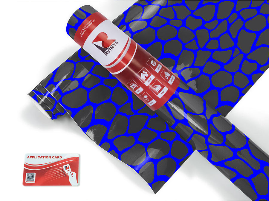 blue giraffe animal print Craft Vinyl Roll