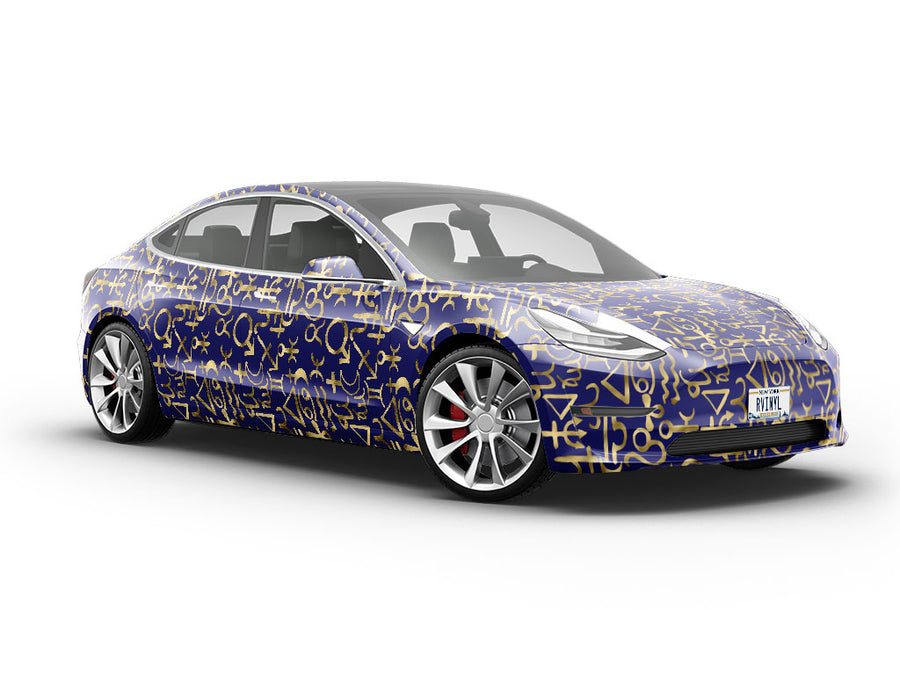 Blue Horoscopes Astrology Vehicle Vinyl Wrap