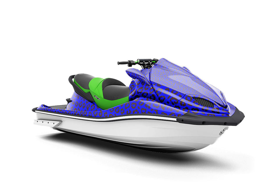 Blue Leopard Jet Ski Vinyl Customized Wrap