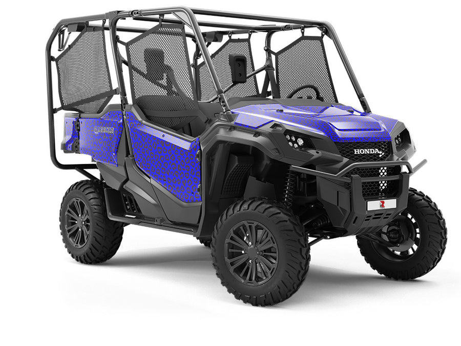 Blue Leopard Utility Vehicle Vinyl Wrap