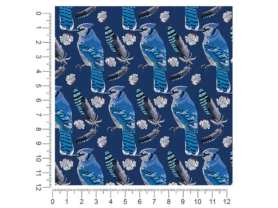blue linework bird 1ft x 1ft Craft Sheets