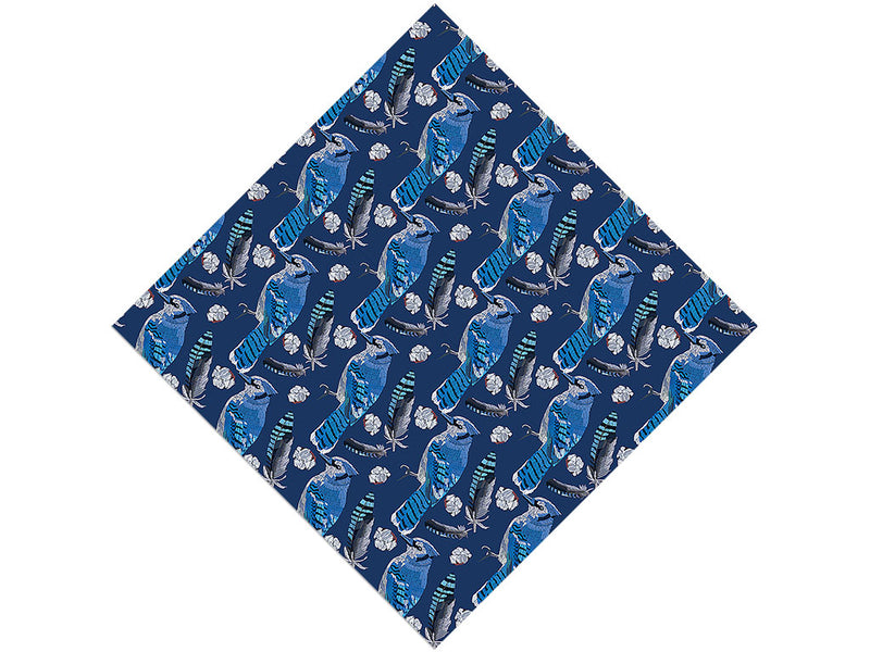 Blue Linework Birds Vinyl Wrap Pattern