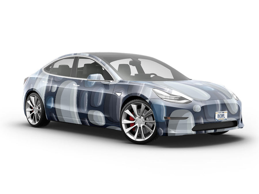 Blue Cobblestone Vehicle Vinyl Wrap