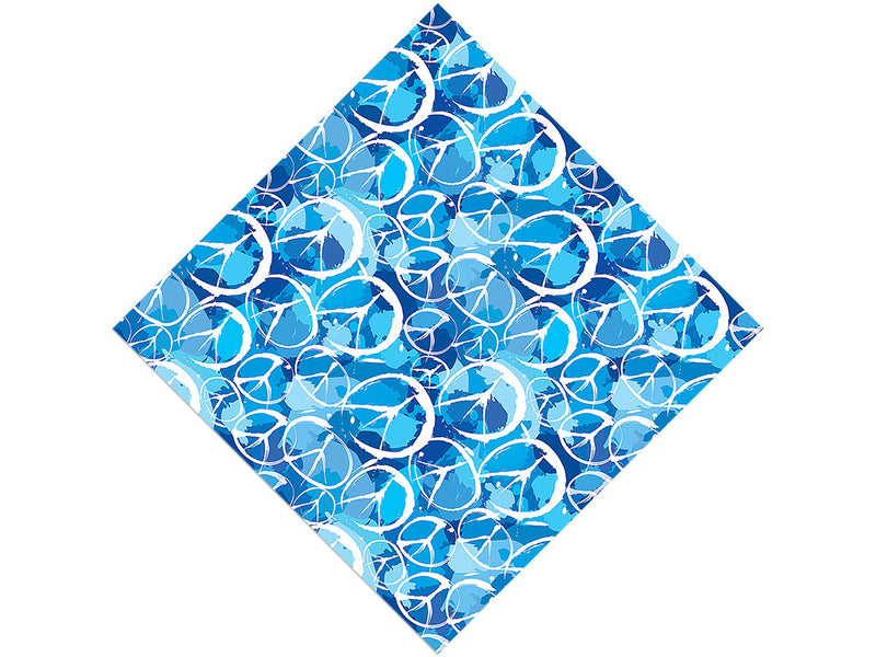 Blue Peace Graffiti Vinyl Wrap Pattern