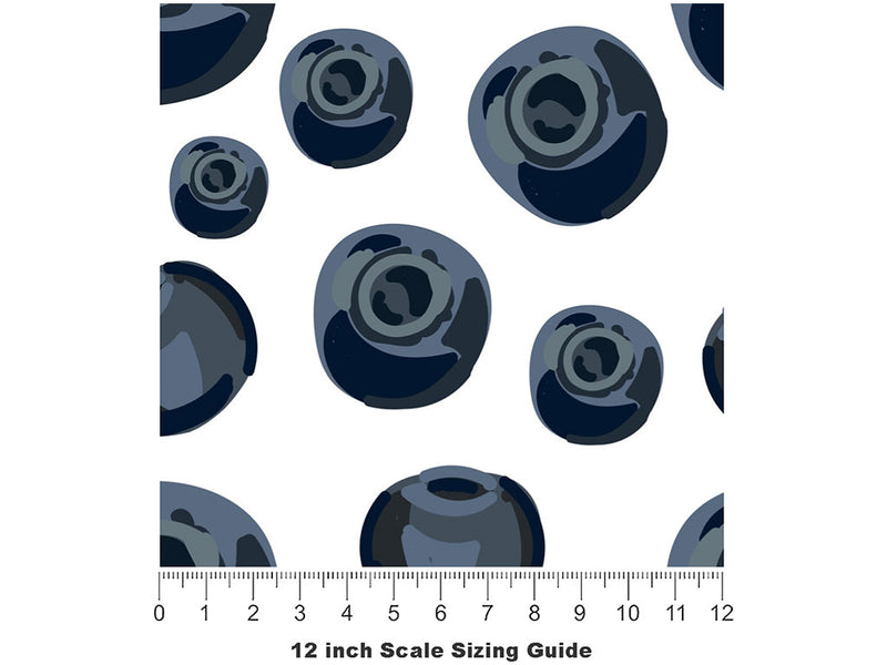 Blue Popcorn Fruit Vinyl Film Pattern Size 12 inch Scale~Rwraps Blue Popcorn Fruit Sizing Chart~2