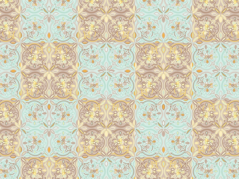 Blue Poppy Tile Vinyl Wrap Pattern~Rwraps Series 914 Digitally Printed Vinyl Wrap~0