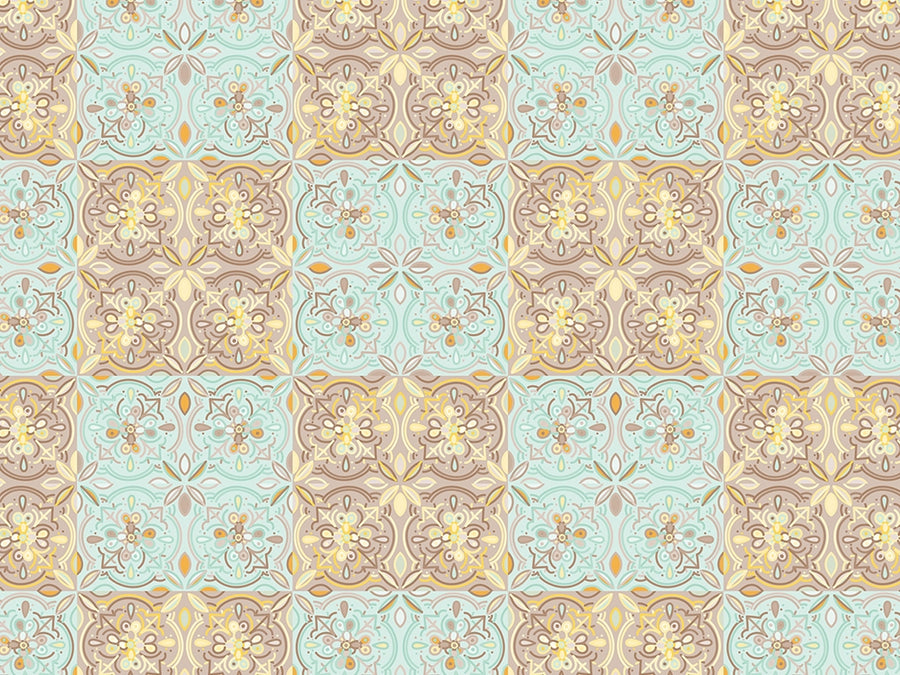 Blue Poppy Tile Vinyl Wrap Pattern~Rwraps Series 914 Digitally Printed Vinyl Wrap~0