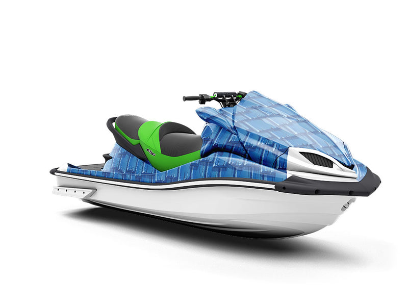 Blue Shake Tile Jet Ski Vinyl Customized Wrap