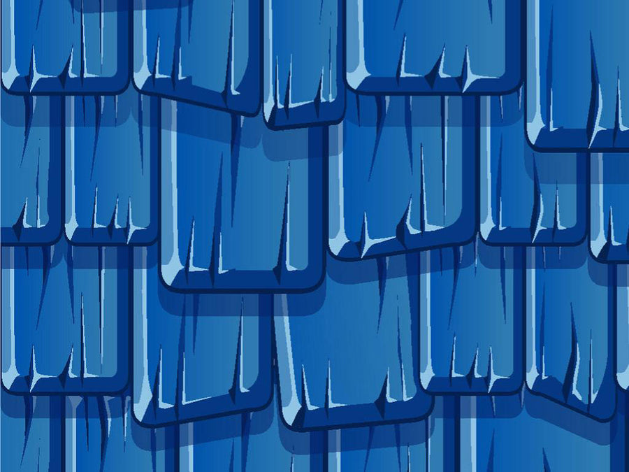 Blue Shake Tile Vinyl Wrap Pattern~Rwraps Series 914 Digitally Printed Vinyl Wrap~0
