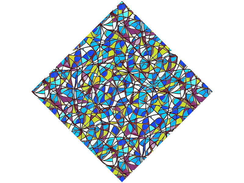 Blue Shards Stained Glass Vinyl Wrap Pattern