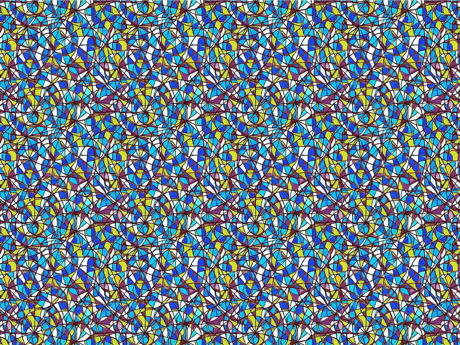 Blue Shards Stained Glass Vinyl Wrap Pattern~Rwraps Series 914 Digitally Printed Vinyl Wrap~0