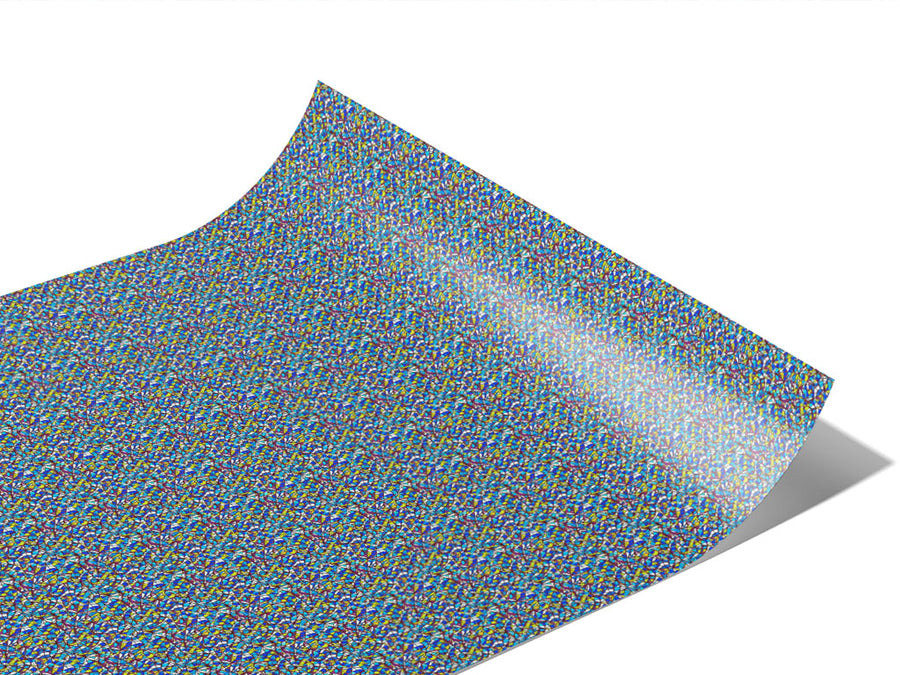 Blue Shards Stained Glass Vinyl Wraps~Rwraps Series 914 Digitally Printed Vinyl Wrap~0